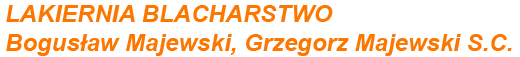 Lakiernictwo Blacharstwo Bogusław Majewski, Grzegorz Majewski S.C. logo